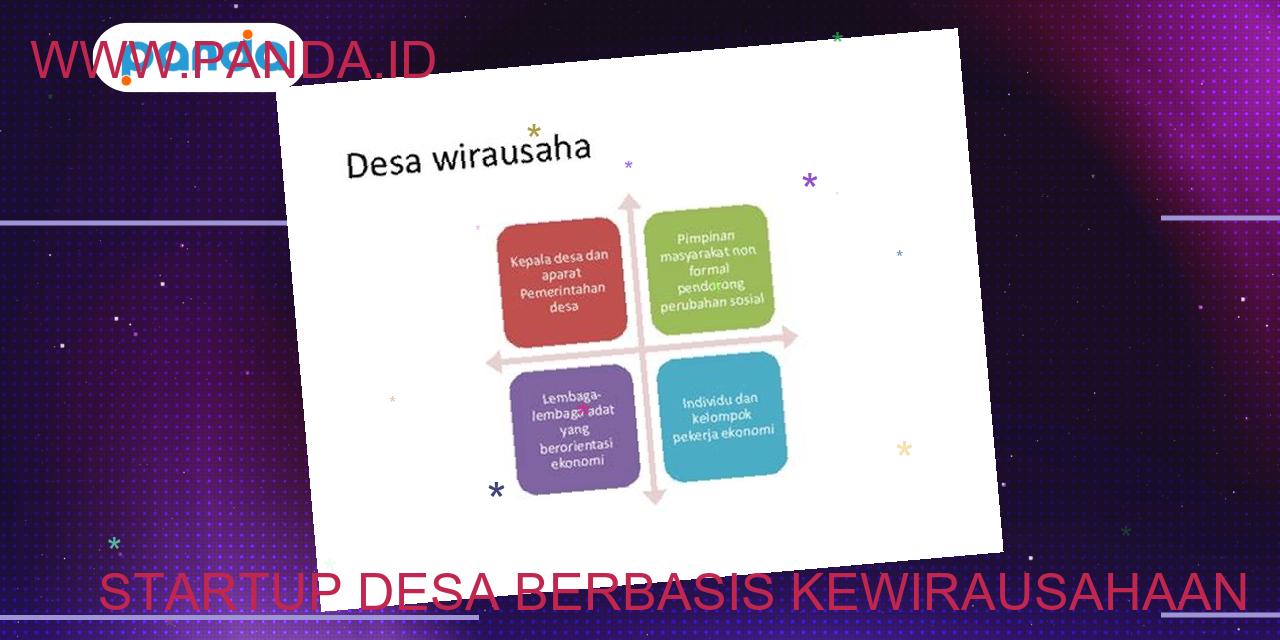 Startup desa berbasis kewirausahaan