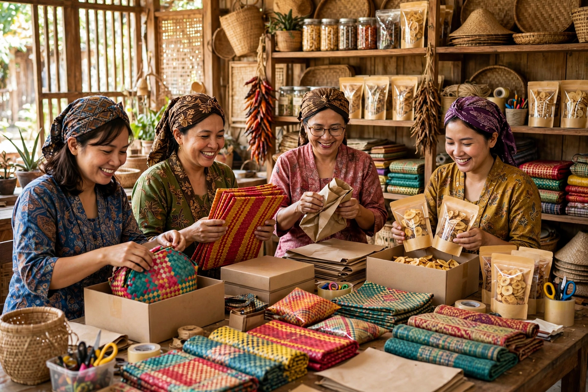 Pengrajin desa mengemas produk inovasi UMKM desa