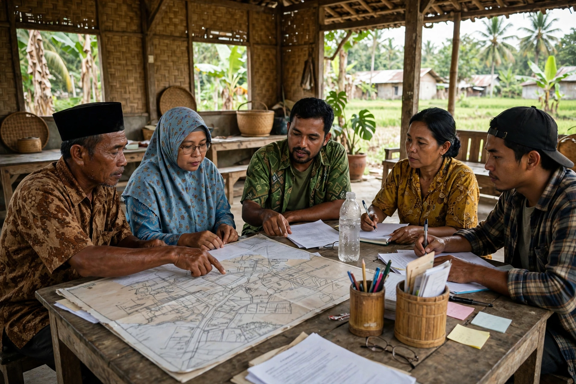Musyawarah desa menyusun RPJM Desa untuk pengembangan ekonomi desa
