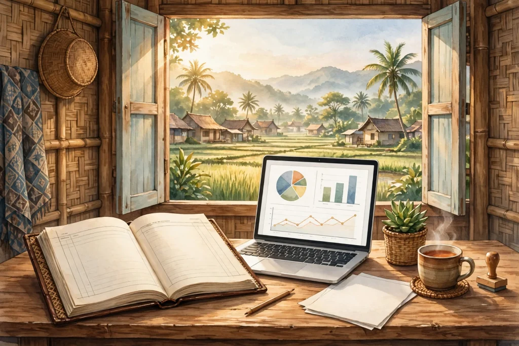 Sampul artikel buku induk penduduk sebagai landasan data desa akurat