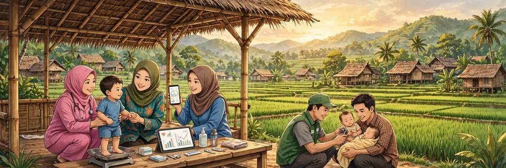 Ilustrasi mutasi data penduduk untuk pelayanan kesehatan desa yang berkualitas