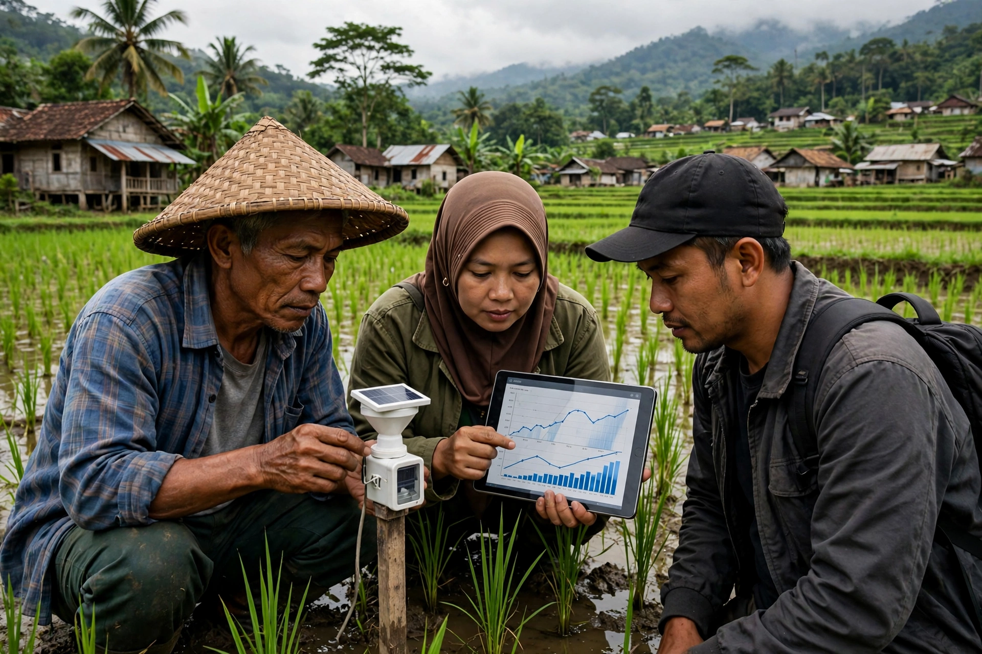 Petani memantau perubahan iklim desa dengan sensor cuaca dan kecerdasan buatan