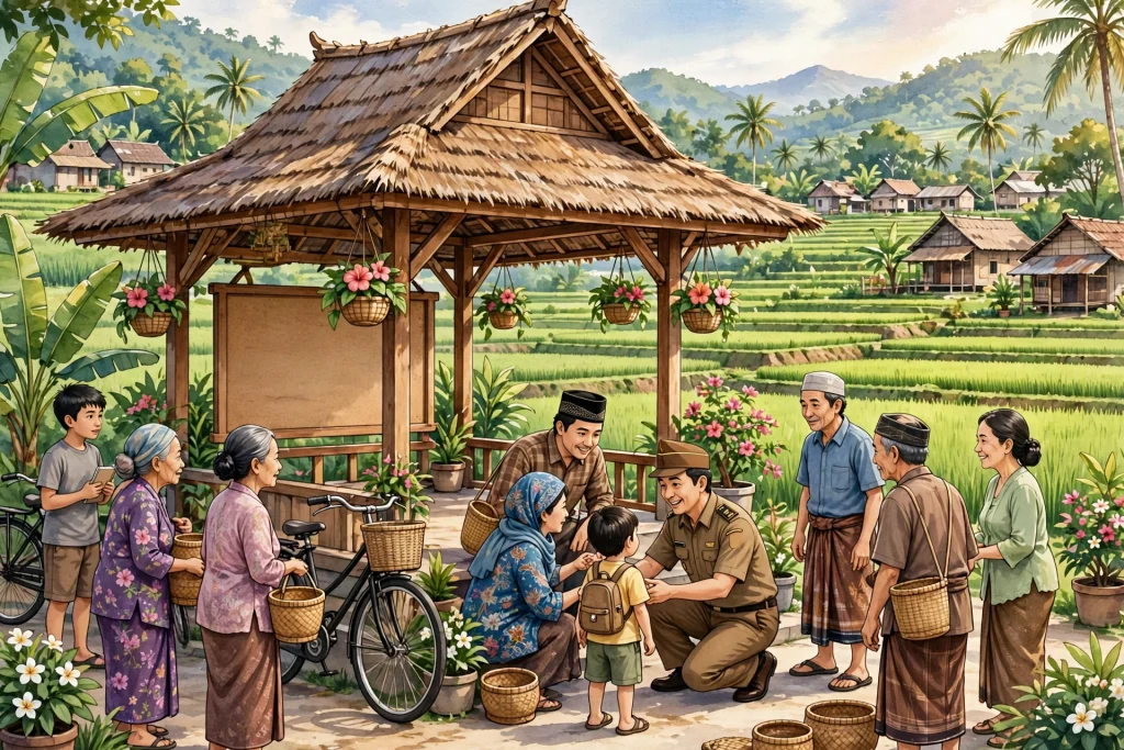 Sentra informasi publik desa yang ramah dan mudah diakses warga