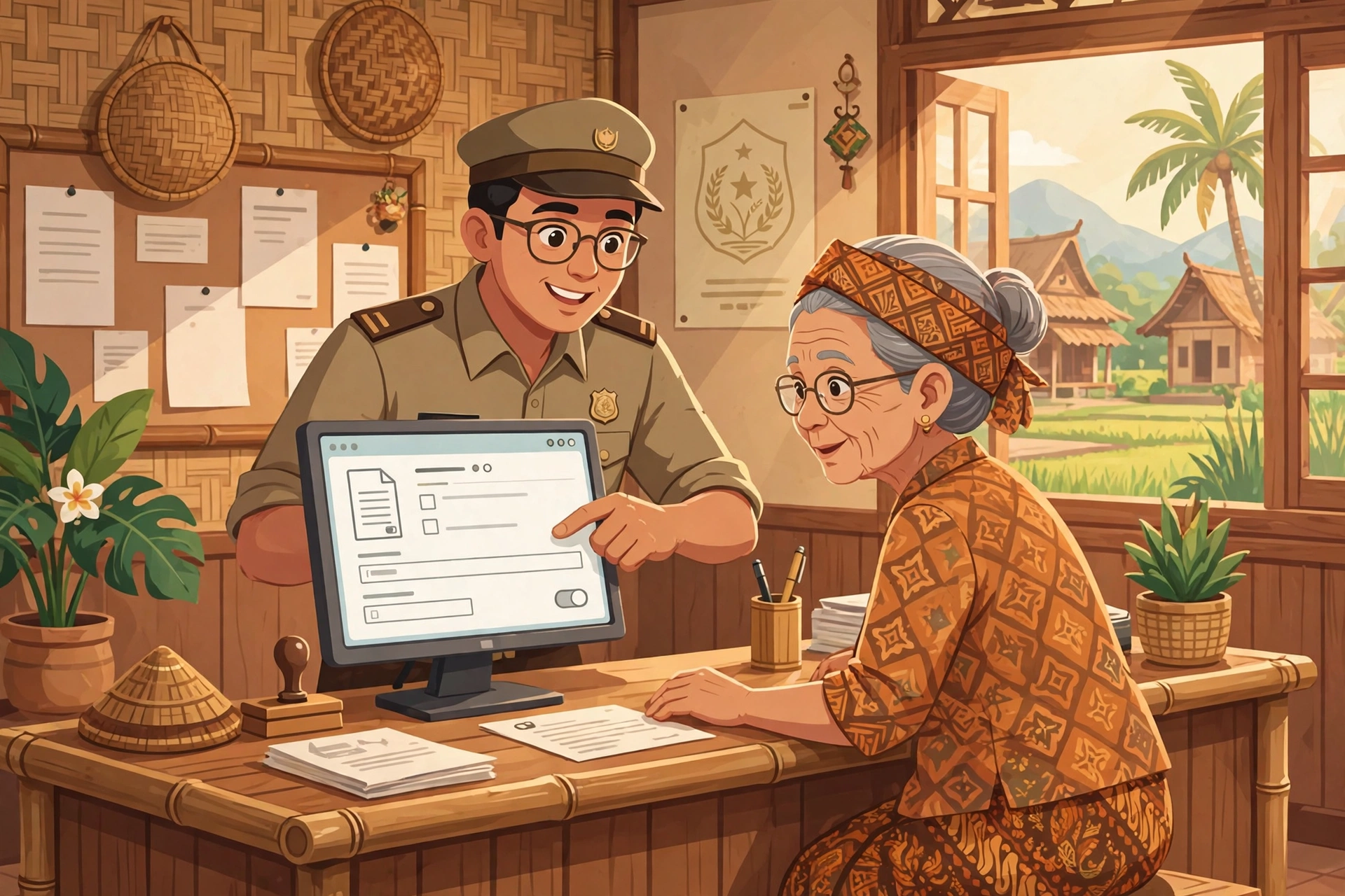 Pelayanan surat online melalui sistem informasi desa