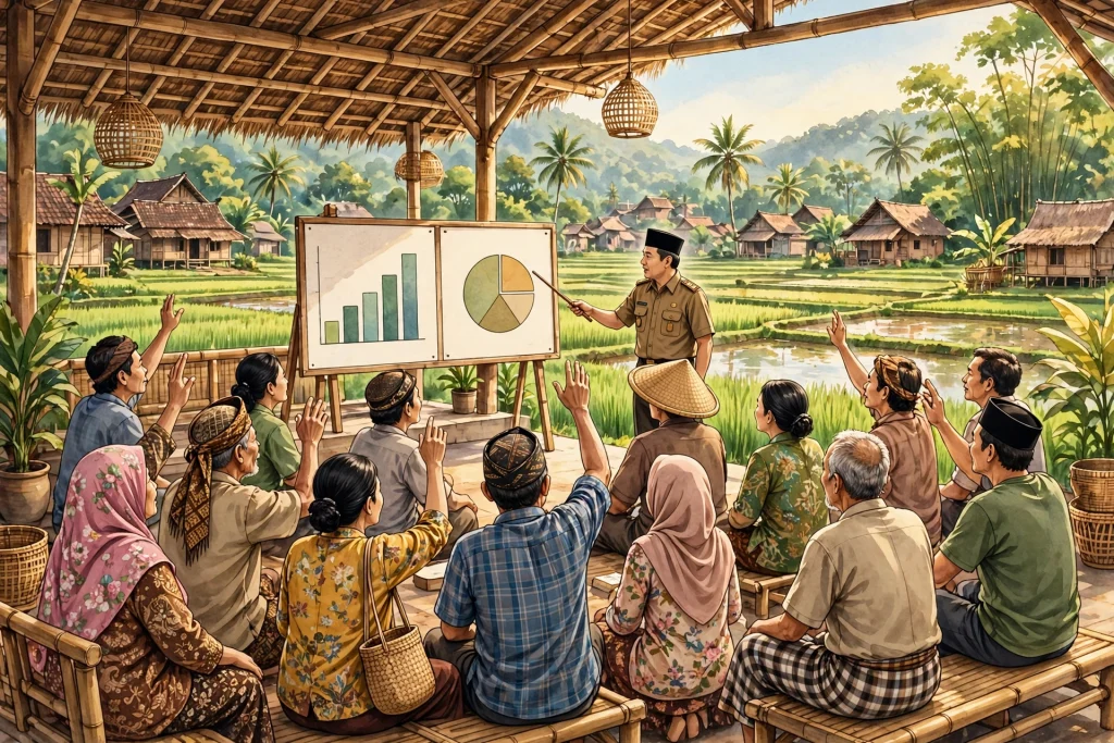 Partisipasi masyarakat desa dalam musyawarah dan statistik desa
