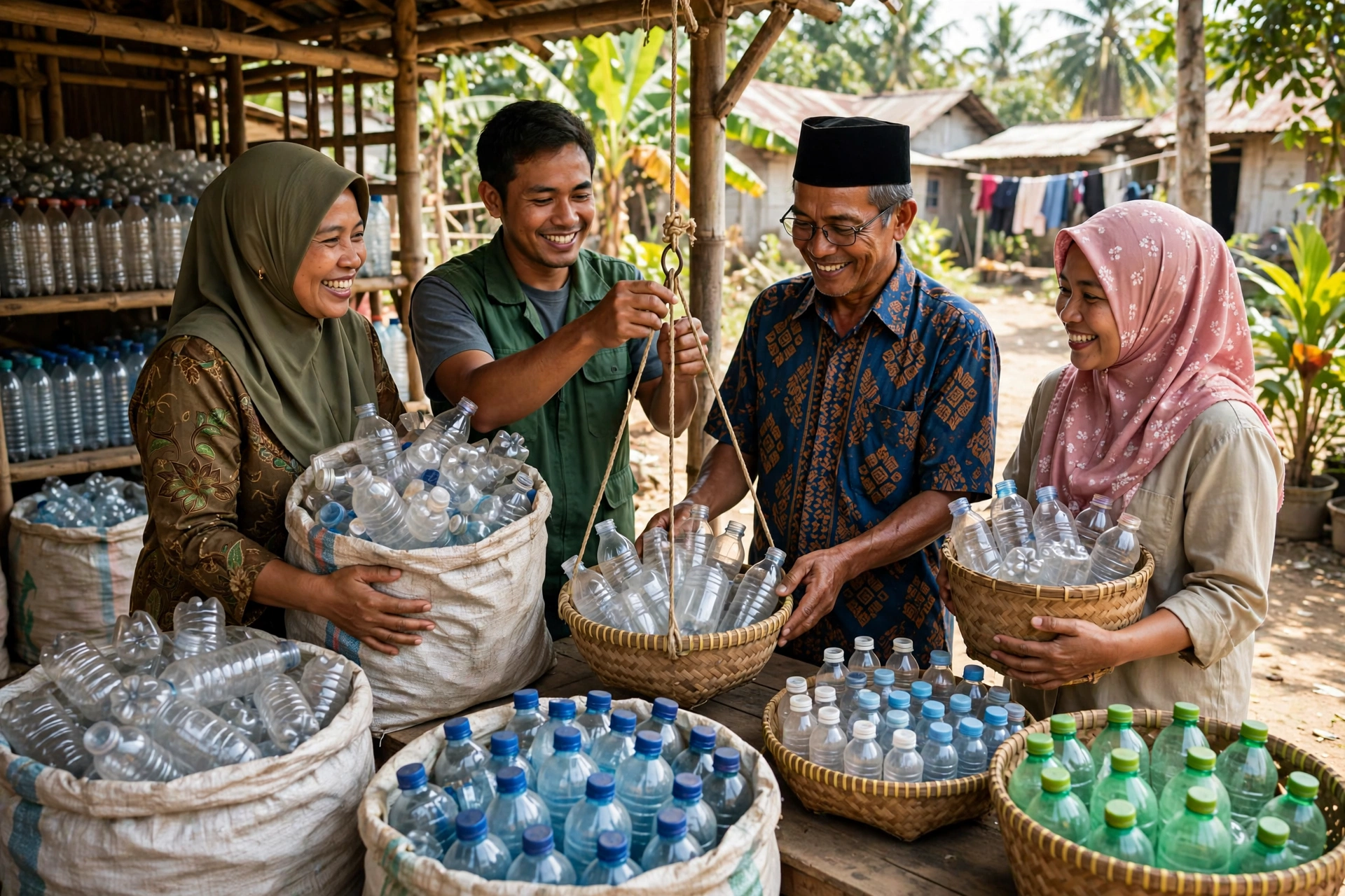 Bank sampah desa mengatasi pencemaran plastik desa