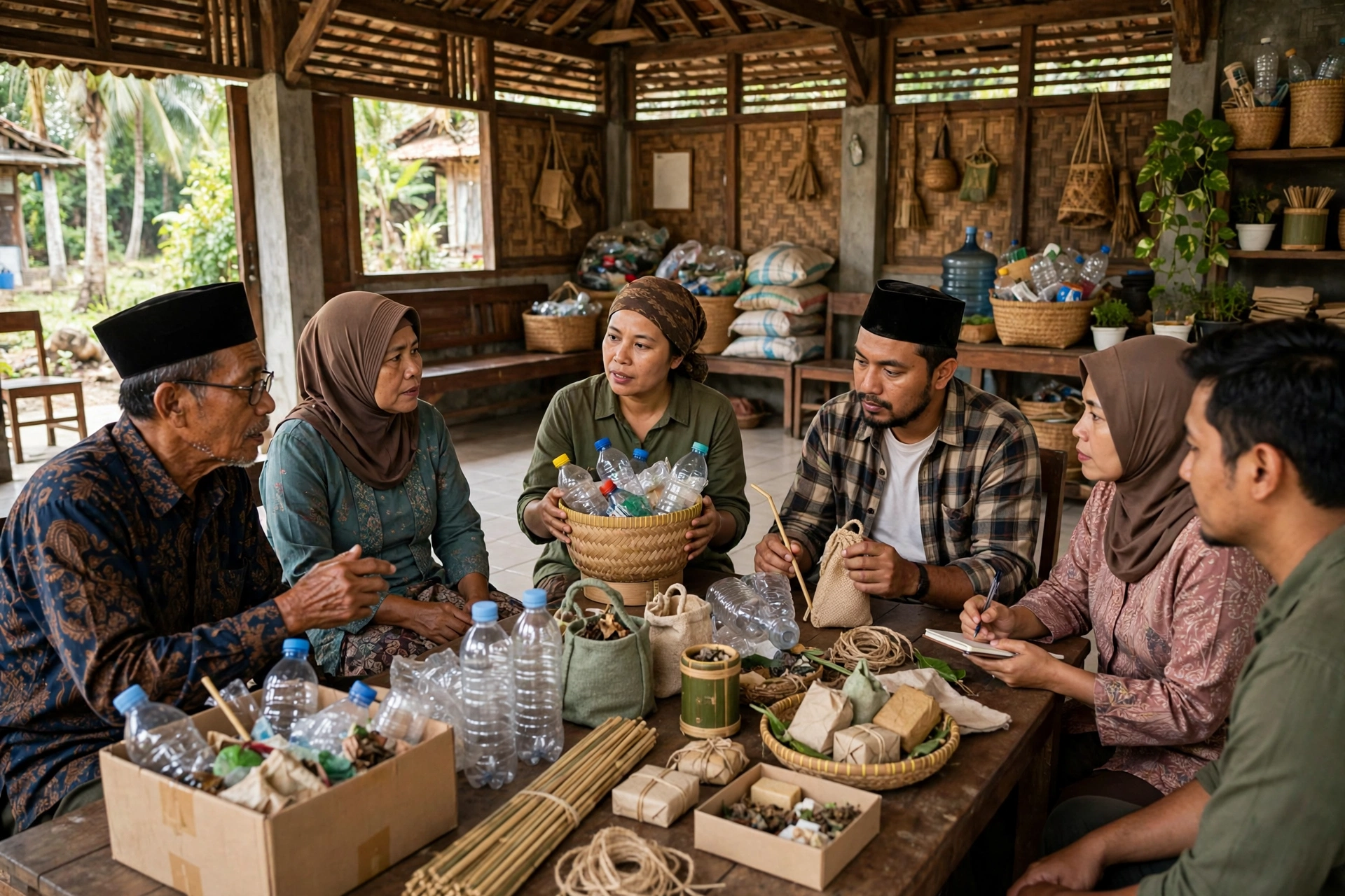 Musyawarah kemitraan desa membahas bank sampah dan produksi ramah lingkungan