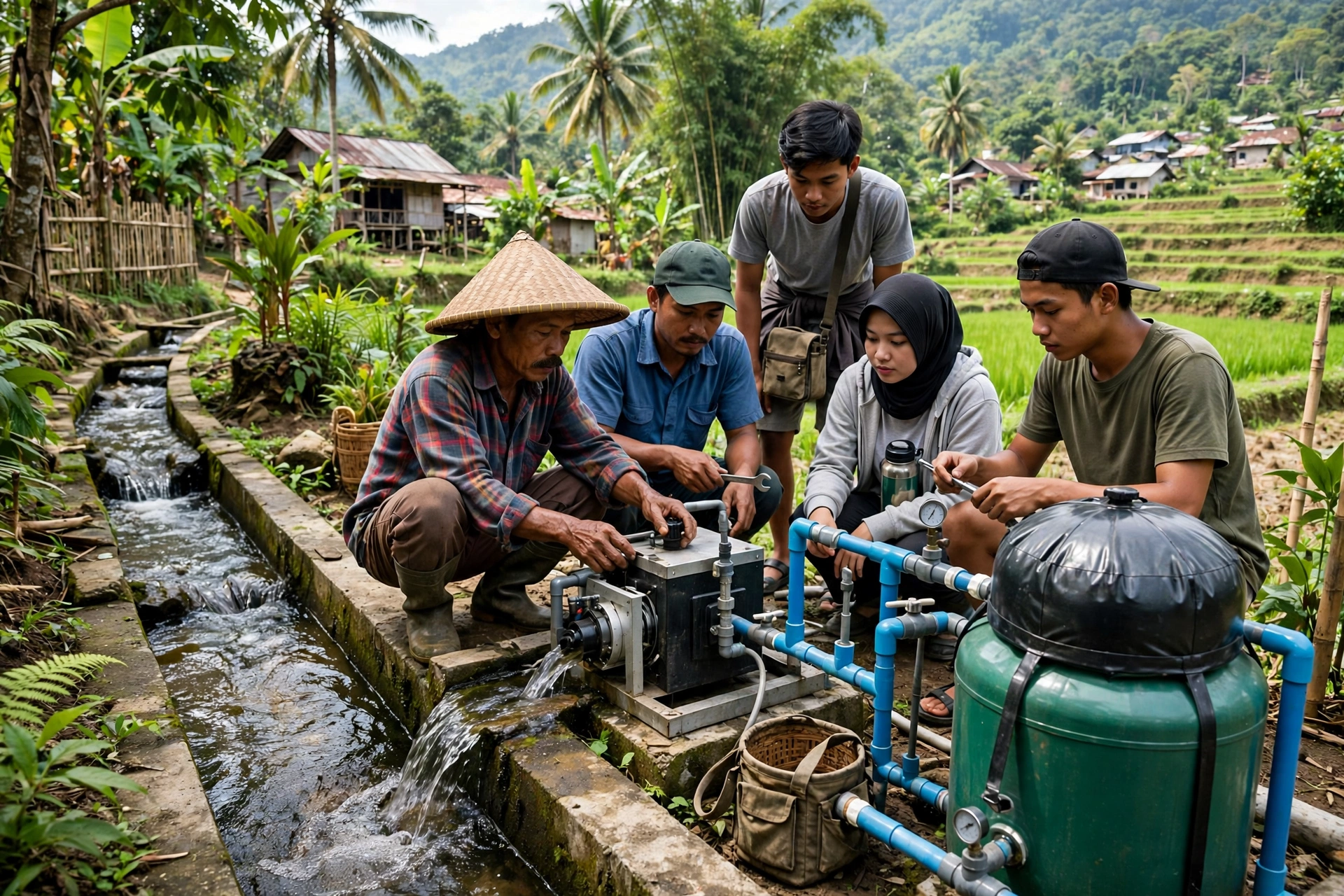 Mikrohidro dan biogas energi terbarukan desa
