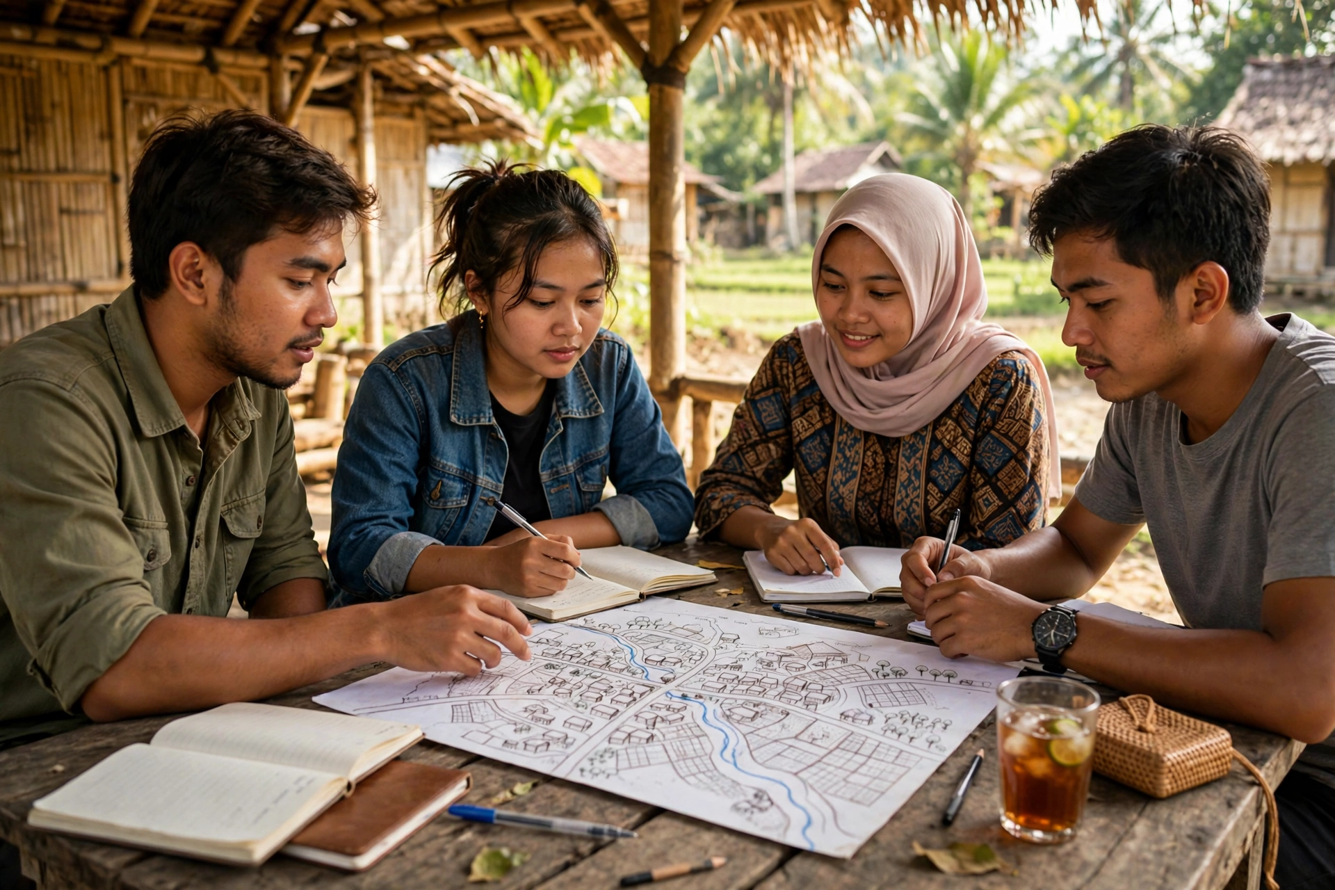 Musyawarah pemuda desa membahas rencana edukasi desa