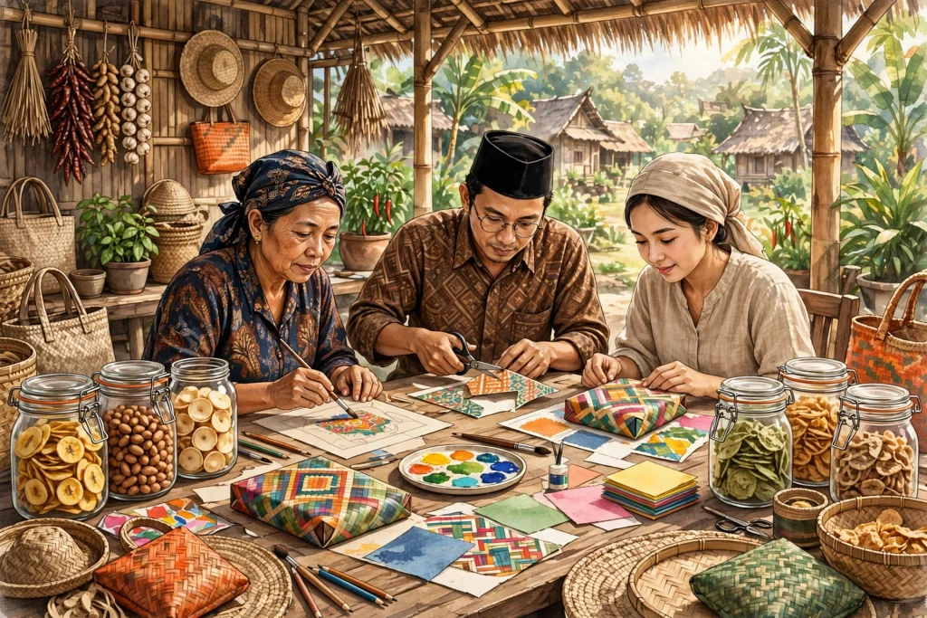 Desain grafis produk desa untuk kemasan UMKM