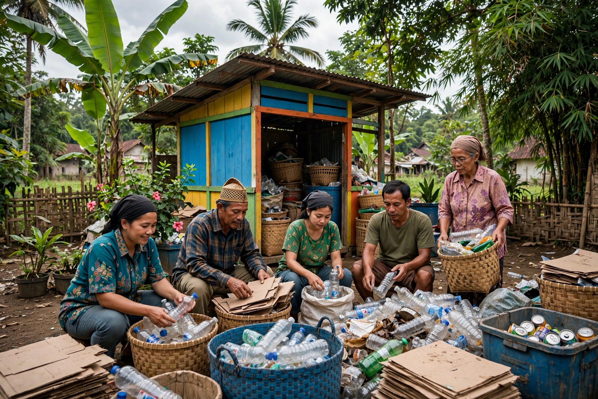 Kegiatan bank sampah desa sebagai teknologi ramah lingkungan