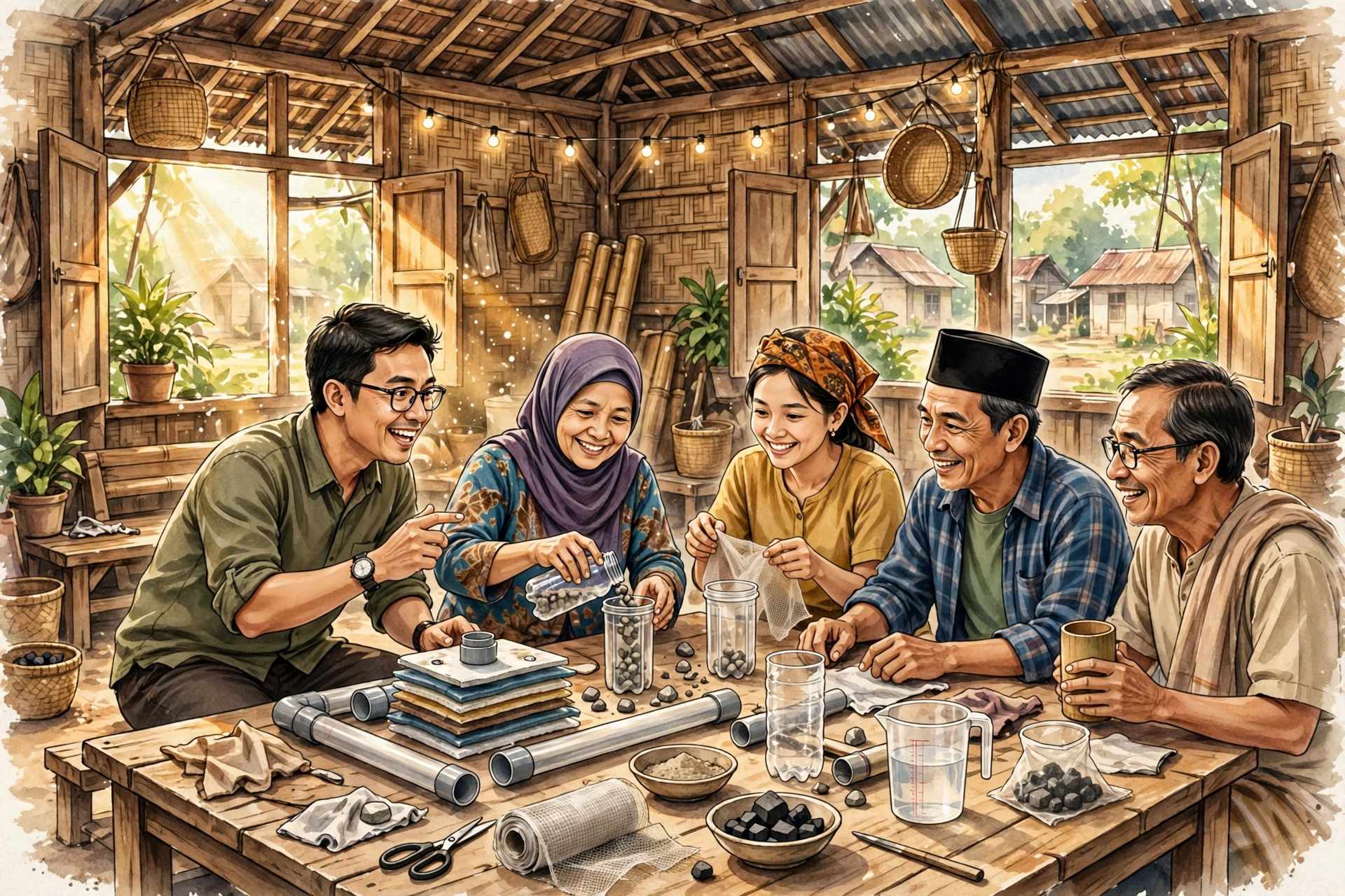 Pelatihan dan edukasi teknologi tepat guna melalui lokakarya praktik warga desa