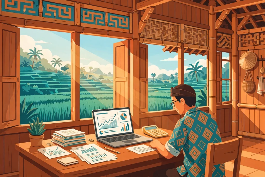 Ilustrasi optimalisasi pelayanan administrasi keuangan desa