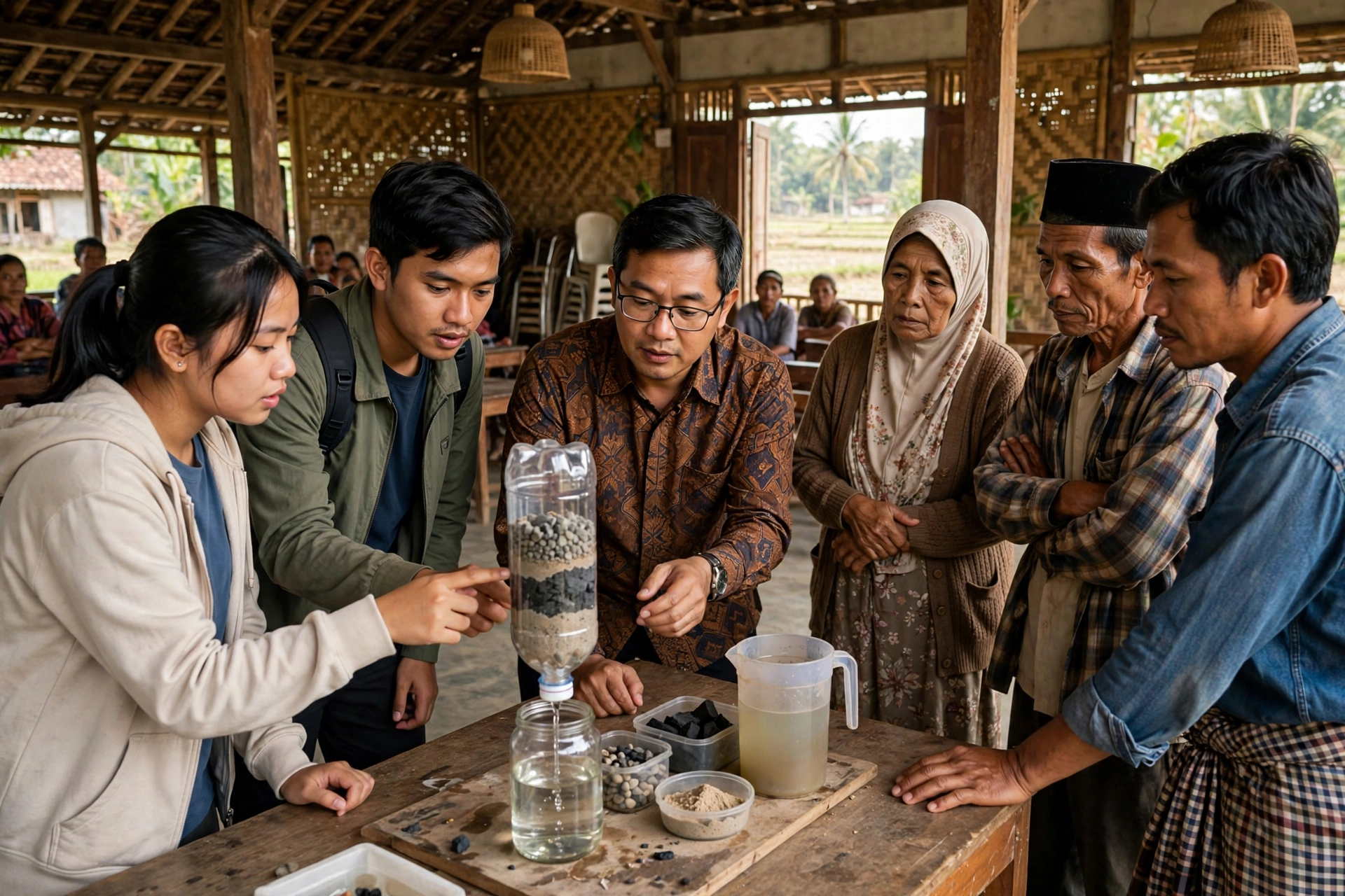 Dosen dan mahasiswa melatih petani desa dalam program kolaborasi akademisi