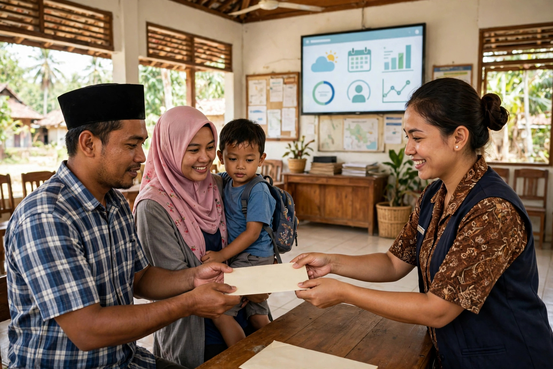 Pelayanan administrasi desa kepada warga dengan integritas data kependudukan