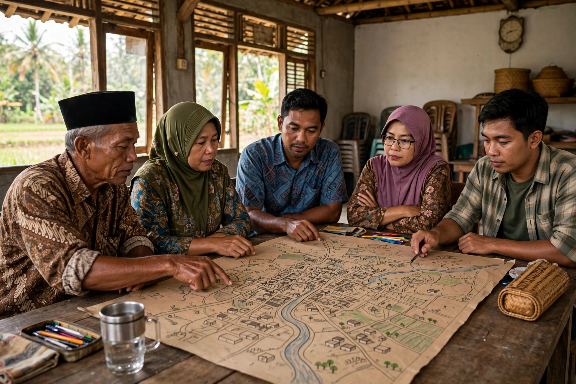 Musyawarah masterplan desa bersama warga