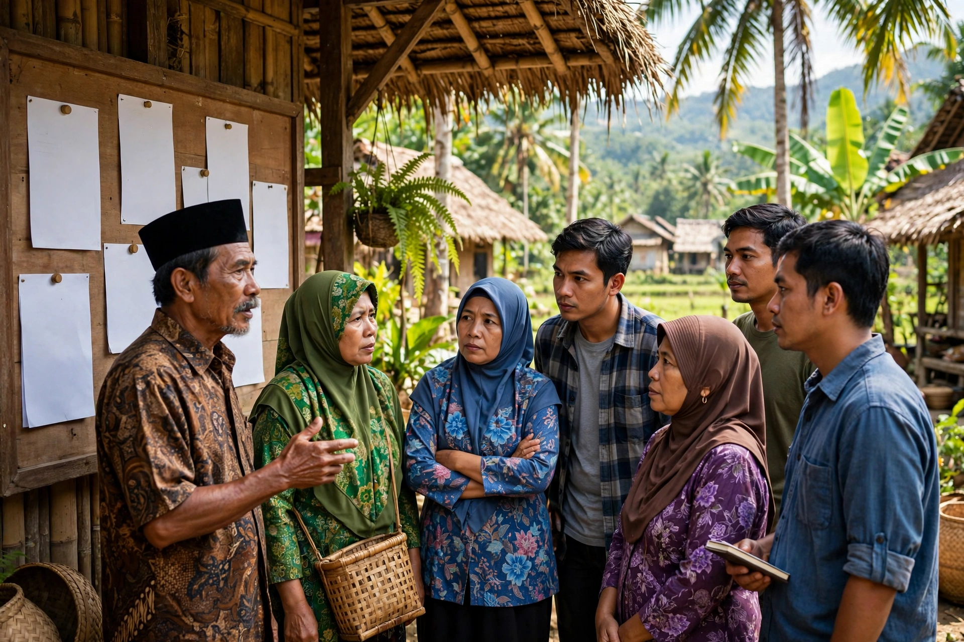 Musyawarah desa membahas aksesibilitas informasi desa untuk semua warga