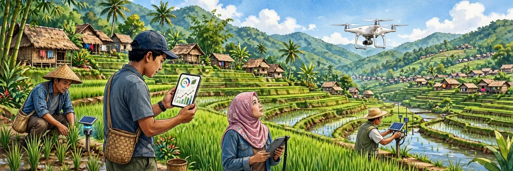 Pertanian digital desa dengan teknologi modern